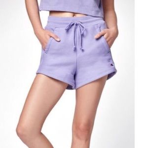 NWT! Champion Purple Reverse Weave Fleece Shorts